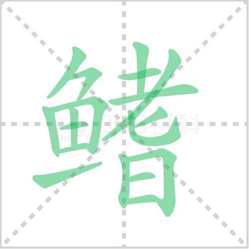 鳍的笔顺