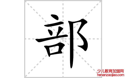 部的笔顺笔画怎么写(部的拼音、部首、解释及成语解读)