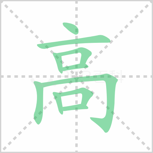 高的笔顺