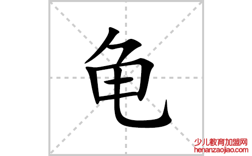 龟的笔顺笔画怎么写(龟的拼音、部首、解释及成语解读)