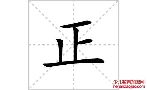 正的笔顺笔画怎么写(正的拼音、部首、解释及成语解读)