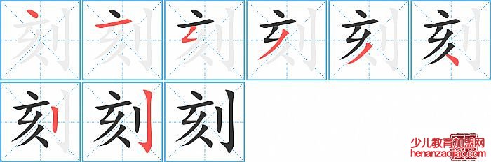 刻的笔顺、笔画