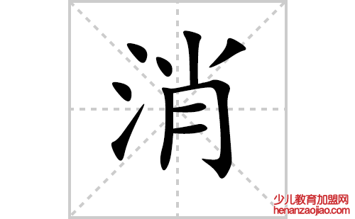 消的笔顺笔画怎么写(消的拼音、部首、解释及成语解读)