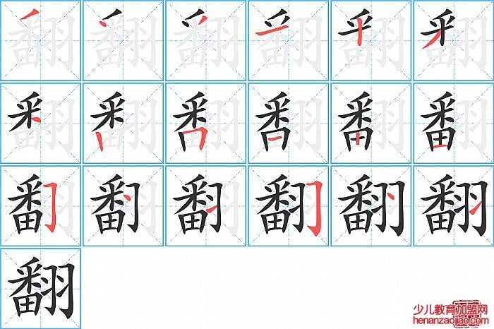 翻的笔顺、笔画