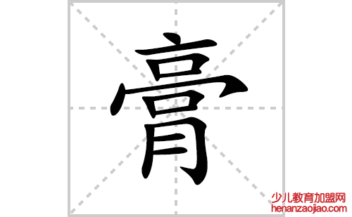 膏的笔顺笔画怎么写(膏的拼音、部首、解释及成语解读)