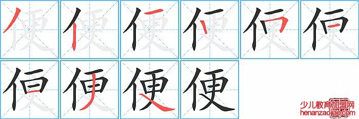 便的笔顺、笔画