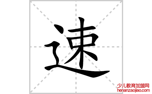 速的笔顺笔画怎么写(速的拼音、部首、解释及成语解读)