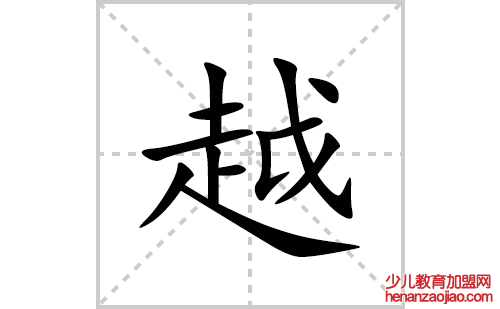越的笔顺笔画怎么写(的拼音、部首、解释及成语解读)