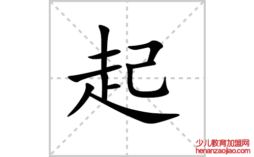 起的笔顺笔画怎么写(起的拼音、部首、解释及成语解读)