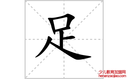 足的笔顺笔画怎么写（足的笔画、拼音、解释及成语详解）