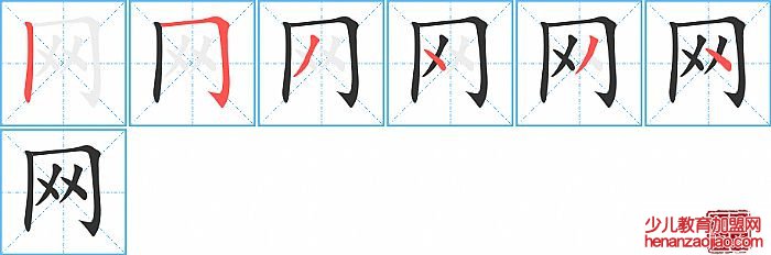 网的笔顺、笔画
