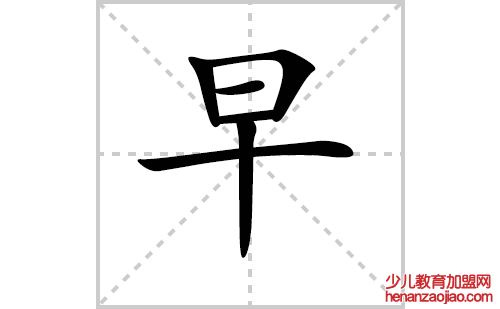 早的笔顺笔画怎么写（早的笔画、拼音、解释及成语详解）