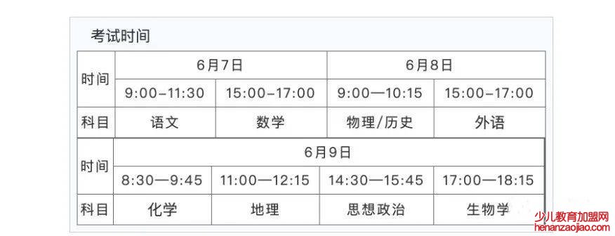 2022年广东高考时间安排,广东高考时间2022具体时间表