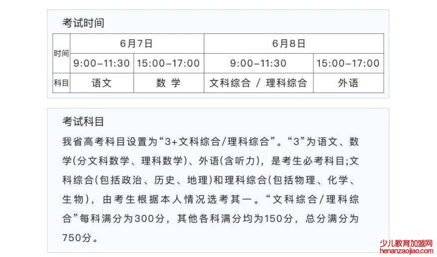 2022年河南高考时间安排,河南高考时间2022具体时间表