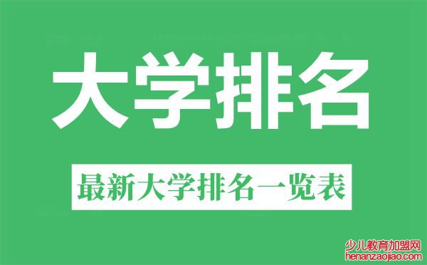 2022年河南省大学排名一览表,最新大学排行榜