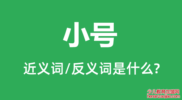 小号的近义词和反义词是什么,小号是什么意思