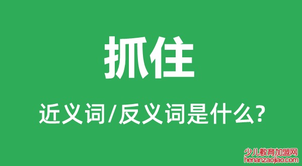 抓住的近义词和反义词是什么,抓住是什么意思