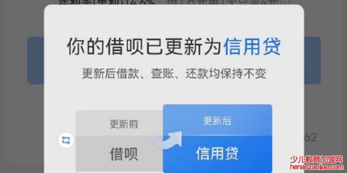 借呗更新为信用贷是什么意思？